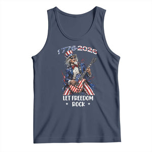 Let Freedom Rock Uncle Sam Rock Star Tank Top Funny Electric Guitar Player American Flag Suit 1776 to 2026 Semiquincentennial