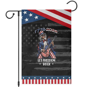 Let Freedom Rock Uncle Sam Rock Star Patriotic Garden Flag Funny Electric Guitar Player American Flag Suit 1776 to 2026 Semiquincentennial