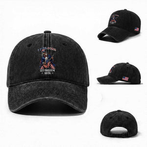 Let Freedom Rock Uncle Sam Rock Star Washed Cotton Baseball Cap Funny Electric Guitar Player American Flag Suit 1776 to 2026 Semiquincentennial