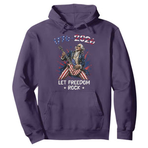 Let Freedom Rock George Washington Rock Star Hoodie Funny Electric Guitar Player American Flag Suit 1776 to 2026 Semiquincentennial