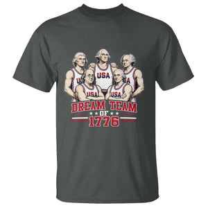 Dream Team of 1776 Funny Founding Fathers Basketball Players T Shirt Patriotic Sports Team Parody 4th of July 250th Anniversary