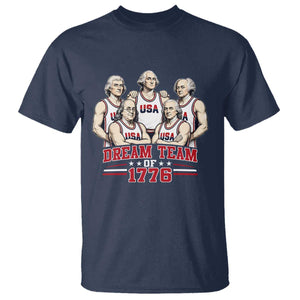 Dream Team of 1776 Funny Founding Fathers Basketball Players T Shirt Patriotic Sports Team Parody 4th of July 250th Anniversary