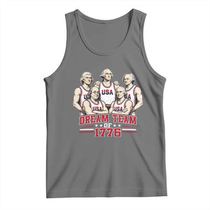 Dream Team of 1776 Funny Founding Fathers Basketball Players Tank Top Patriotic Sports Team Parody 4th of July 250th Anniversary