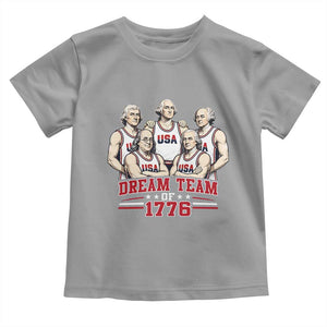 Dream Team of 1776 Funny Founding Fathers Basketball Players Toddler T Shirt Patriotic Sports Team Parody 4th of July 250th Anniversary