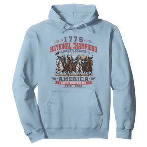 1776 National Champions Liberty Legends Vintage Hoodie Horseback Founding Fathers America 250th Anniversary