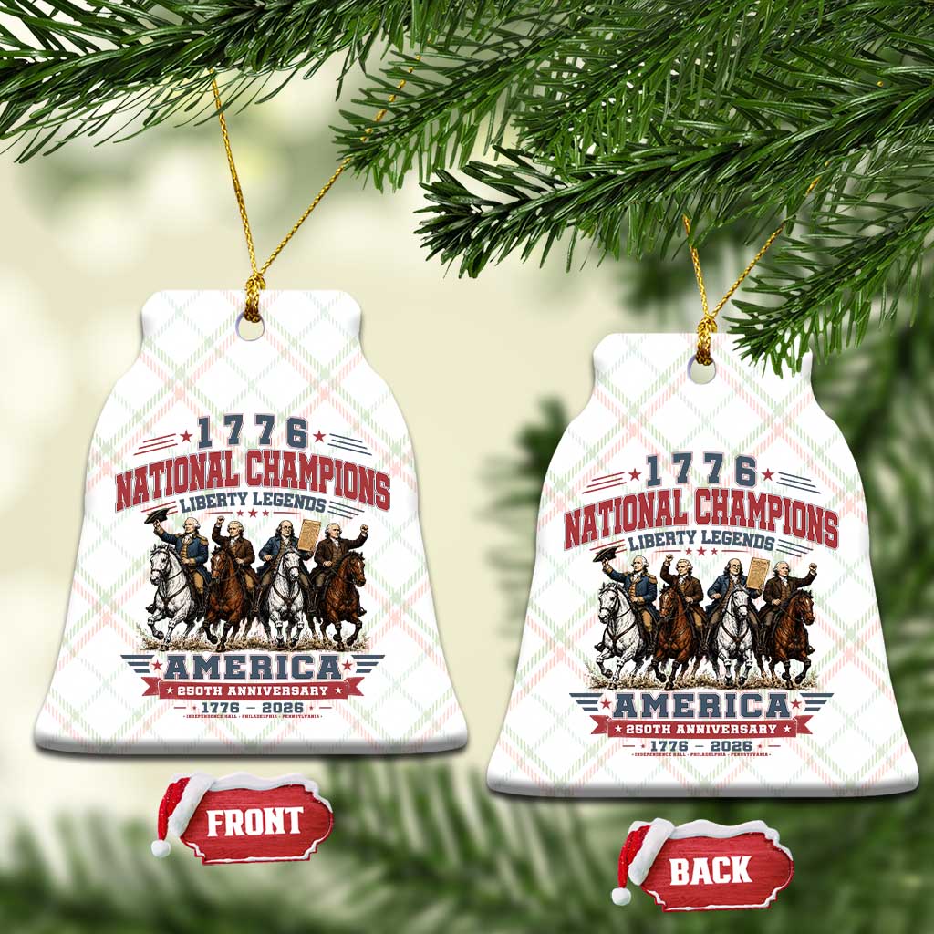 1776 National Champions Liberty Legends Vintage Ceramic Ornament Horseback Founding Fathers America 250th Anniversary