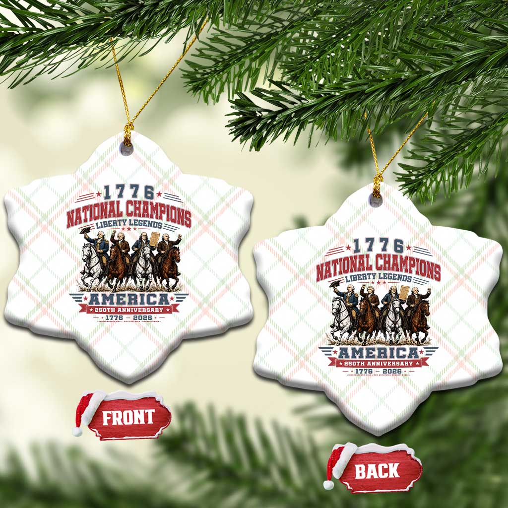 1776 National Champions Liberty Legends Vintage Ceramic Ornament Horseback Founding Fathers America 250th Anniversary