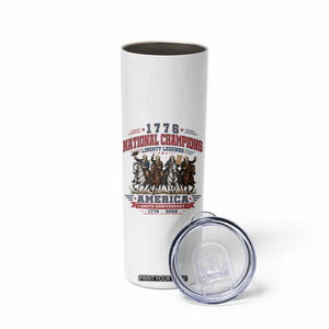 1776 National Champions Liberty Legends Vintage Skinny Tumbler Horseback Founding Fathers America 250th Anniversary
