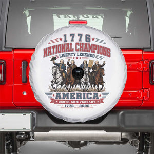 1776 National Champions Liberty Legends Vintage Spare Tire Cover Horseback Founding Fathers America 250th Anniversary