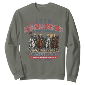 1776 National Champions Liberty Legends Vintage Sweatshirt Horseback Founding Fathers America 250th Anniversary