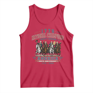 1776 National Champions Liberty Legends Vintage Tank Top Horseback Founding Fathers America 250th Anniversary