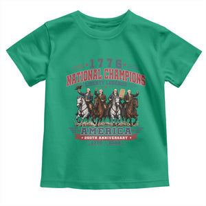 1776 National Champions Liberty Legends Vintage Toddler T Shirt Horseback Founding Fathers America 250th Anniversary
