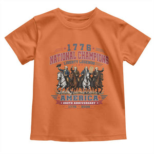 1776 National Champions Liberty Legends Vintage Toddler T Shirt Horseback Founding Fathers America 250th Anniversary