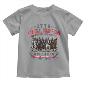 1776 National Champions Liberty Legends Vintage Toddler T Shirt Horseback Founding Fathers America 250th Anniversary