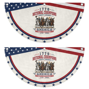 1776 National Champions Liberty Legends Vintage Patriotic Fan Flag Horseback Founding Fathers America 250th Anniversary