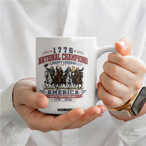 1776 National Champions Liberty Legends Vintage Coffee Mug Horseback Founding Fathers America 250th Anniversary