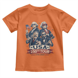 USA 250th Tour 2026 Founding Fathers Rock Concert Toddler T Shirt Funny Mount Rushmore Rock Stars Semiquincentennial