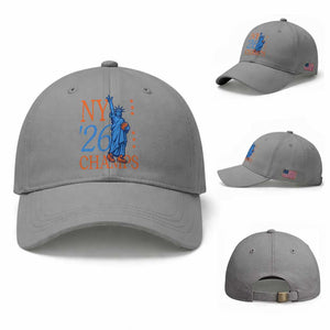 New York 2026 Pride Statue of Liberty Holding Basketball Graphic Baseball Cap Retro NY 26 Champs Sports Fans