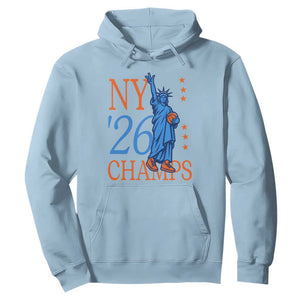 New York 2026 Pride Statue of Liberty Holding Basketball Graphic Hoodie Retro NY 26 Champs Sports Fans
