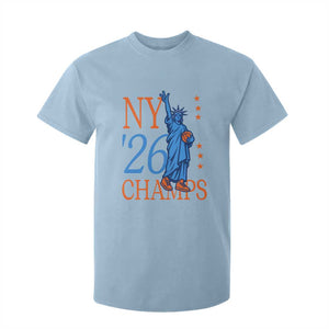 New York 2026 Pride Statue of Liberty Holding Basketball Graphic T Shirt For Kid Retro NY 26 Champs Sports Fans