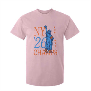 New York 2026 Pride Statue of Liberty Holding Basketball Graphic T Shirt For Kid Retro NY 26 Champs Sports Fans