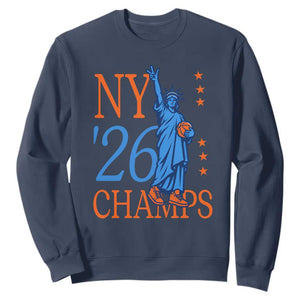 New York 2026 Pride Statue of Liberty Holding Basketball Graphic Sweatshirt Retro NY 26 Champs Sports Fans