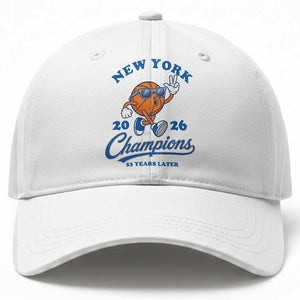 Funny New York 2026 Hoops Fan Graphic Baseball Cap Vintage 26 Champions Pride 53 Years Later