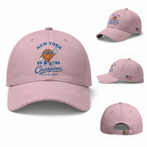 Funny New York 2026 Hoops Fan Graphic Baseball Cap Vintage 26 Champions Pride 53 Years Later