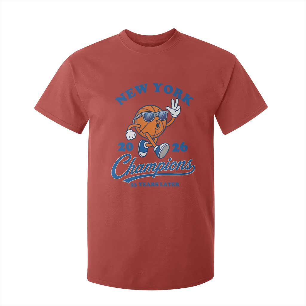Funny New York 2026 Hoops Fan Graphic T Shirt For Kid Vintage 26 Champions Pride 53 Years Later