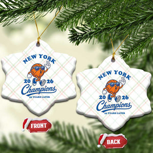 Funny New York 2026 Hoops Fan Graphic Ceramic Ornament Vintage 26 Champions Pride 53 Years Later