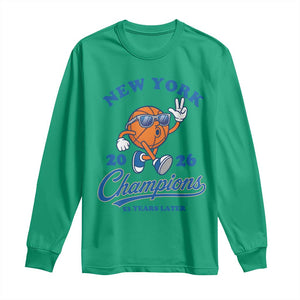 Funny New York 2026 Hoops Fan Graphic Long Sleeve Shirt Vintage 26 Champions Pride 53 Years Later