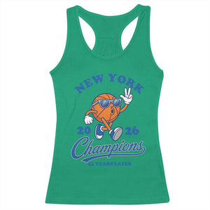 Funny New York 2026 Hoops Fan Graphic Racerback Tank Top Vintage 26 Champions Pride 53 Years Later