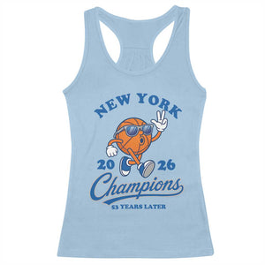 Funny New York 2026 Hoops Fan Graphic Racerback Tank Top Vintage 26 Champions Pride 53 Years Later