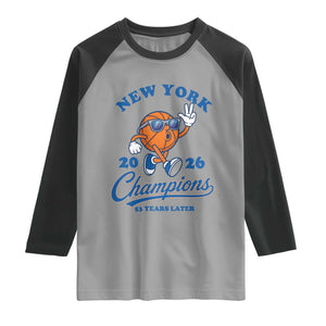 Funny New York 2026 Hoops Fan Graphic Raglan Shirt Vintage 26 Champions Pride 53 Years Later