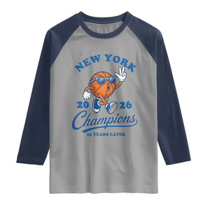Funny New York 2026 Hoops Fan Graphic Raglan Shirt Vintage 26 Champions Pride 53 Years Later