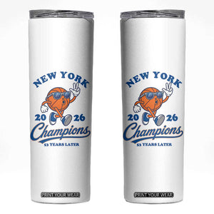 Funny New York 2026 Hoops Fan Graphic Skinny Tumbler Vintage 26 Champions Pride 53 Years Later