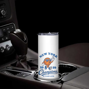 Funny New York 2026 Hoops Fan Graphic Skinny Tumbler Vintage 26 Champions Pride 53 Years Later