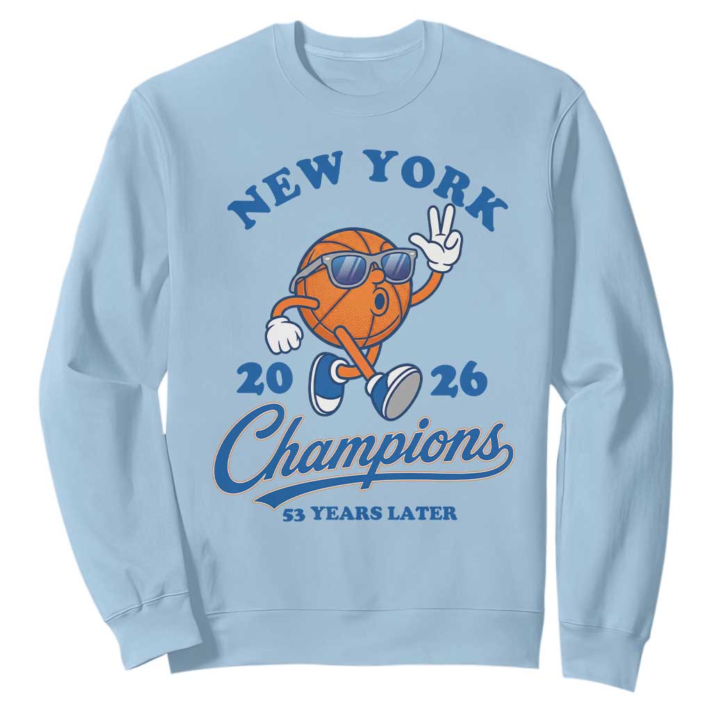 Funny New York 2026 Hoops Fan Graphic Sweatshirt Vintage 26 Champions Pride 53 Years Later