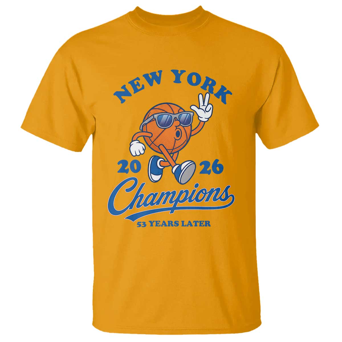 Funny New York 2026 Hoops Fan Graphic T Shirt Vintage 26 Champions Pride 53 Years Later
