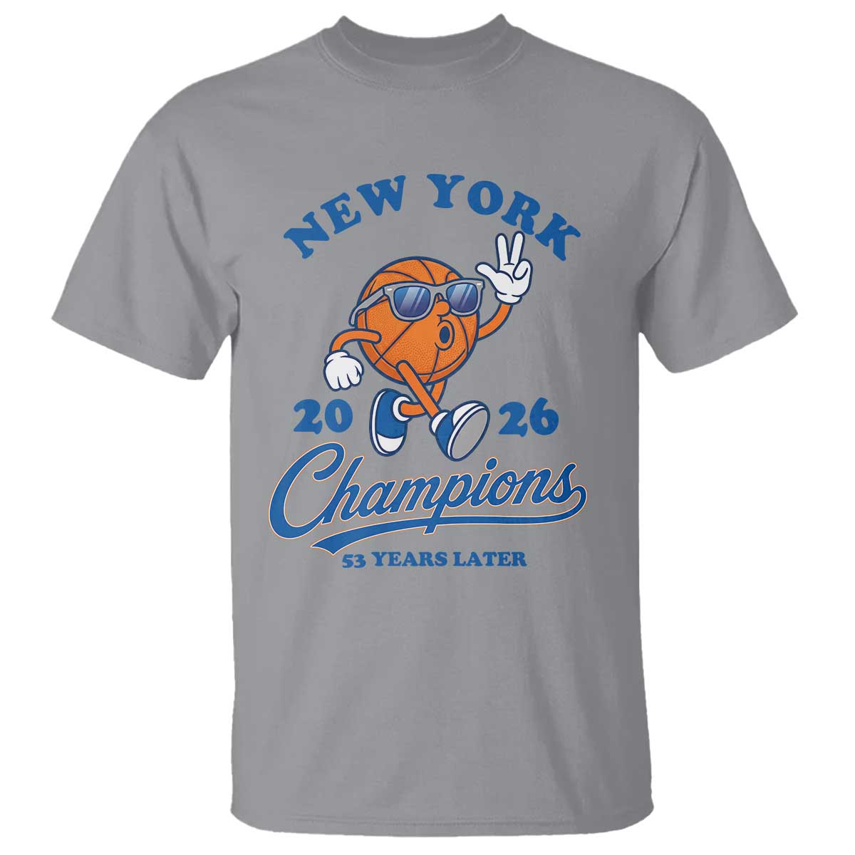 Funny New York 2026 Hoops Fan Graphic T Shirt Vintage 26 Champions Pride 53 Years Later