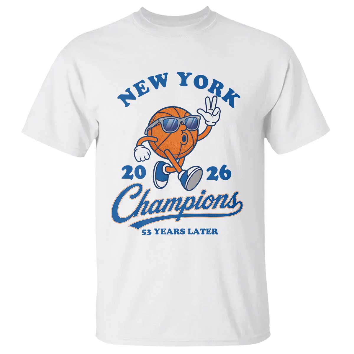 Funny New York 2026 Hoops Fan Graphic T Shirt Vintage 26 Champions Pride 53 Years Later