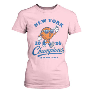 Funny New York 2026 Hoops Fan Graphic T Shirt For Women Vintage 26 Champions Pride 53 Years Later