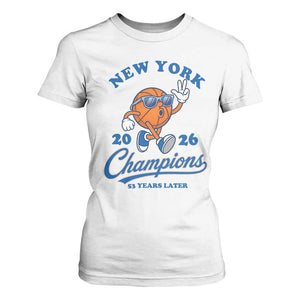 Funny New York 2026 Hoops Fan Graphic T Shirt For Women Vintage 26 Champions Pride 53 Years Later