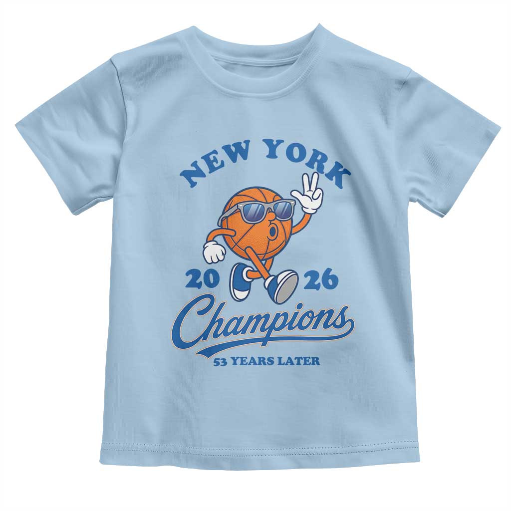 Funny New York 2026 Hoops Fan Graphic Toddler T Shirt Vintage 26 Champions Pride 53 Years Later