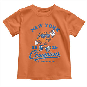 Funny New York 2026 Hoops Fan Graphic Toddler T Shirt Vintage 26 Champions Pride 53 Years Later
