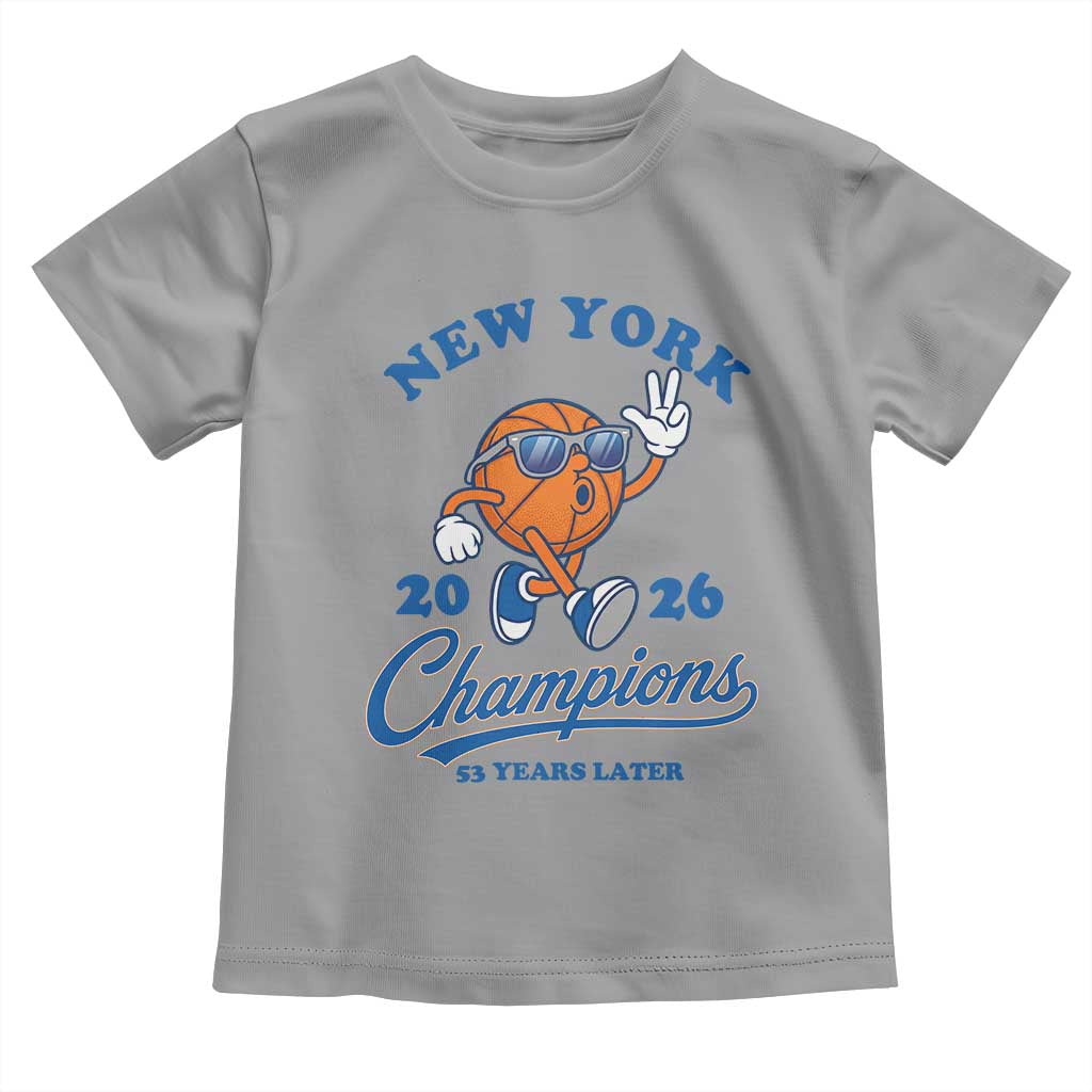 Funny New York 2026 Hoops Fan Graphic Toddler T Shirt Vintage 26 Champions Pride 53 Years Later