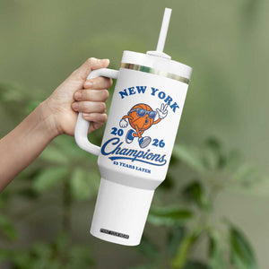 Funny New York 2026 Hoops Fan Graphic Tumbler With Handle Vintage 26 Champions Pride 53 Years Later