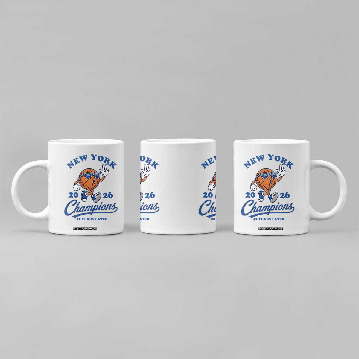 Funny New York 2026 Hoops Fan Graphic Coffee Mug Vintage 26 Champions Pride 53 Years Later
