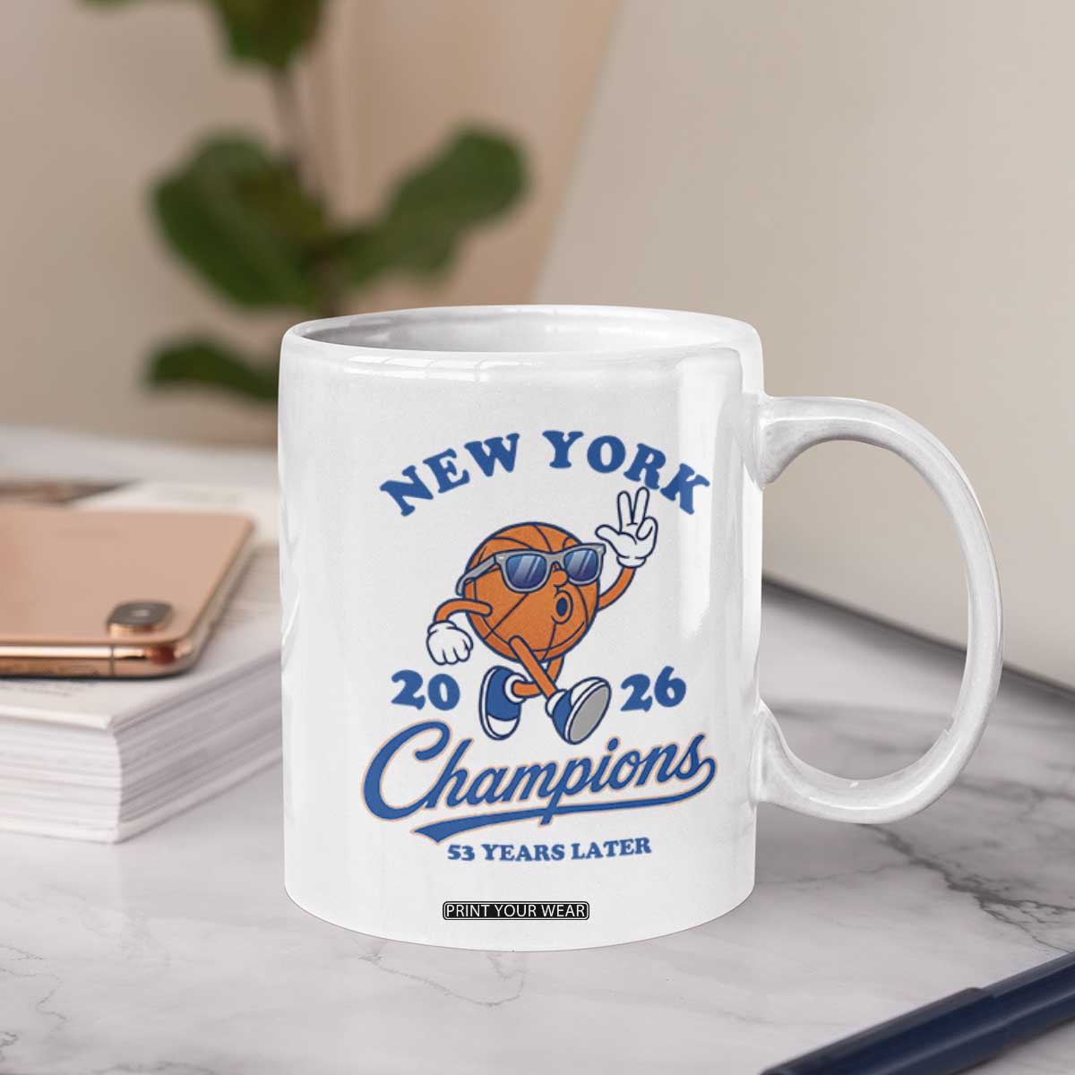 Funny New York 2026 Hoops Fan Graphic Coffee Mug Vintage 26 Champions Pride 53 Years Later