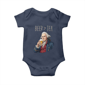 Beer Greater Than Tea Funny Founding Fathers Baby Onesie American History Drinking Boston Tea Party Sarcasm